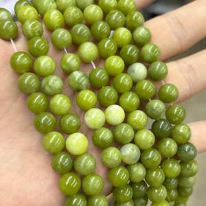 Cuentas de Jaspe Verde, Cuentas Redondas de Piedras Preciosas, Hilo de Cuentas de Piedra Natural para la Fabricación de Joyas y Manualidades, Venta al por Mayor - Product Image 1