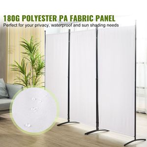 "3-Panel Folding Fabric Room Divider for Office & Bedroom 6.1 ft Privacy <b>Screen</b>" - Product Image 2