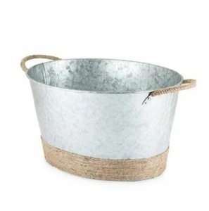 Maceta Rústica de Hierro Galvanizado Hecha a Mano, de la Mejor Calidad, para Jardín y Hogar, Macetas Artesanales para Flores, Decoración de Interiores, Capacidad Personalizada - Product Image 6
