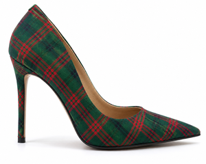 Fabricant de chaussures à talons hauts à bout pointu à motif tartan pour femmes - Product Image 2