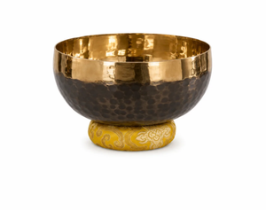 Cuenco Tibetano Martillado a Mano, Cuenco de Sonido Redondo de Metal Dorado para Meditación, Terapia y Decoración a Bajo Precio - Product Image 4