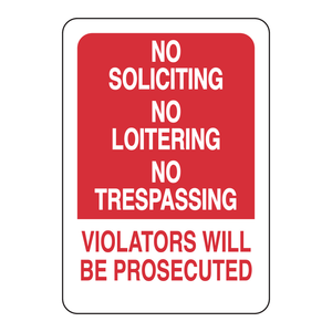 Letrero de Tráfico Brady, Prohibido Solicitar Servicios, Prohibido Estacionarse, Prohibido el Acceso, Aviso de Seguridad Interior/Exterior, Letrero Plegable de PVC - Product Image 3