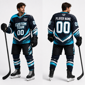Youth Ice Hockey Uniform Jersey Pants Socks Set School <b>College</b> Mens Womens Professional Premium Modern Vintage Wholesale Factory - Product Image 3