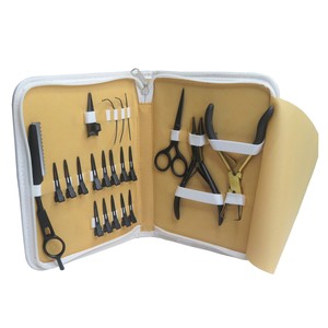 Kit de pinces à extensions capillaires en acier inoxydable avec logo personnalisé - Haute qualité, tendance, usage commercial, ensemble d'installation et de retrait - Product Image 2