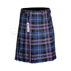 Venta al por mayor para hombre tradicional tartán falda escocesa hecha a mano ocho yardas pliegues dobladillo reforzado hebillas de cuero ajustables para festivales - Product Image 3