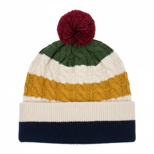 Bonnets en tricot avec broderie de logo personnalisé, bonnets 100% acrylique pour hommes, bonnets à prix avantageux, bonnets jacquard - Product Image 4