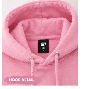 เสื้อสเวตเตอร์มีฮู้ดสีชมพูลายเป็ด ผ้าฝ้ายฟลีซลำลองสำหรับทุกเพศ ใส่ได้ในฤดูใบไม้ร่วง - Product Image 4
