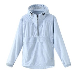 Spring <b>Summer</b> <b>Men</b> Lightweight <b>Jacket</b> Fashion Man Half Zip Sunscreen Hooded Coats <b>Men</b> UPF50+ Windbreaker Waterproof Jack - Product Image 3
