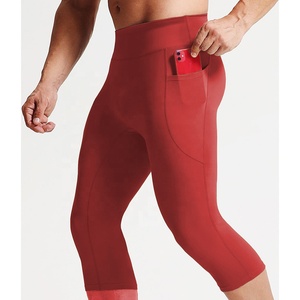 Leggings de Yoga sans couture taille haute pour hommes haut classement Sport Push Stretch mince couleur unie Gym course Legging prix Normal - Product Image 1