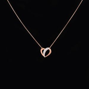 Luxury 14K Rose Gold Triple Diamond Halo Kite <b>Pendant</b> Necklace Dainty Fine Jewelry for Women Anniversary Wedding Gift Trio - Product Image 2