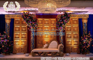 Estilo abierto Srilankan Poruwa Ceremonia Escenario Decoración Mejor evento Decoración Boda abierta Escenario Boda hindú Escenario abierto Mandap Decor EE. UU. - Product Image 5