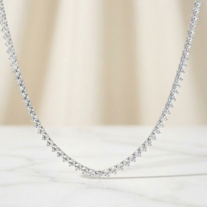 Collier tennis en diamant naturel et diamant de laboratoire pour femmes et hommes, or 10K, 14K, 18K, bijoux en diamant véritable - Product Image 5