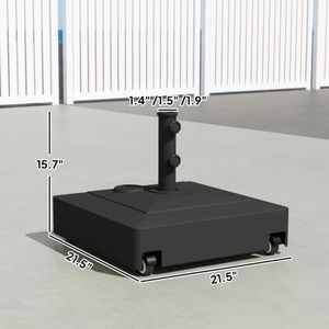 Base per Ombrellone da Giardino in Acciaio Inossidabile da 3 Metri per Esterni, Cortili, Ristoranti, Palestre o Spiagge, in Resistente Materiale Poliestere - Product Image 3