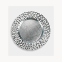 Assiette de Présentation Métallique Élégante Nouveau Design Personnalisé Luxe Or Décoratif Assiette de Dîner Nouvelle Arrivée Décoration de Table de Mariage