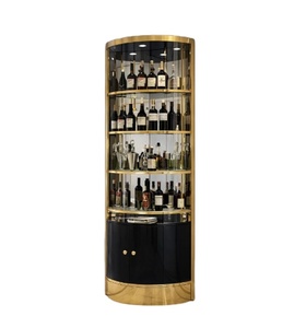 High <b>End</b> Wooden <b>Bar</b> Cabinet Argmac Multifunction Storage with Multiple Compartments Freestanding Design for Home Club and Lounge - Product Image 1