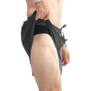 Shorts de sport gris anthracite pour homme, séchage rapide, imperméables, respirants, légers, 100% polyester, course à pied, gym, entraînement - Product Image 6