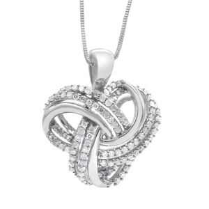 JEWELSPAARK Collar con Colgante de Diamante Blanco Natural de 0.45Ct para Mujer, Plata de Ley 925, Regalo de Boda/Aniversario Moderno - Product Image 1