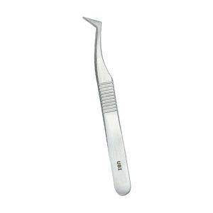 Pince à épiler professionnelle UBI 4,5 pouces à pointe incurvée en acier au carbone pour extensions de cils et faux cils, outil de retrait et de coupe - Product Image 3