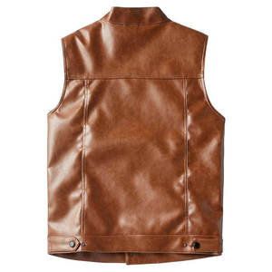 Bulk Supply Premium Genuine Leather Motorcycle <b>Vest</b> <b>Men's</b> <b>Black</b> Biker <b>Vest</b> Custom Logo Wholesale Supplier In Pakistan - Product Image 3