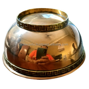 Bol d'offrande tibétain en cuivre, fait main, nouveau design, avec décorations en laiton, articles religieux bouddhistes - Product Image 2