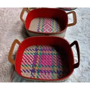 ถาดเสิร์ฟเชตัลปาตีทำมือพร้อมหูจับ - เป็นมิตรกับสิ่งแวดล้อม น้ำหนักเบา ของขวัญสำหรับรอมฎอนและดิวาลี เหมาะสำหรับการรับประทานอาหารที่บ้านและตกแต่งโต๊ะ - Product Image 4