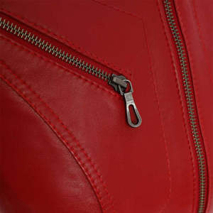 Veste en cuir satinée classique pour femme 2026, haute qualité avec doublure en lin, respirante, cuir tanné, rembourrée en coton pour l'hiver - Product Image 4