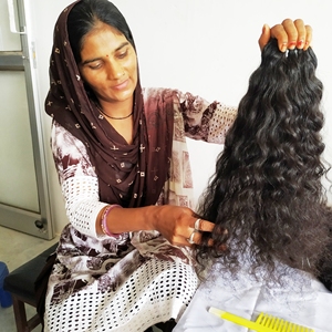 MÁQUINA DE CABELLO VIETNAMÉS CRUDO TRAMA DOBLE 100% TEJIDO DE CABELLO HUMANO SOLO DONANTE RIZADO NATURAL NEGROS EXTENSIONES DE CABELLO VIRGEN - Product Image 2