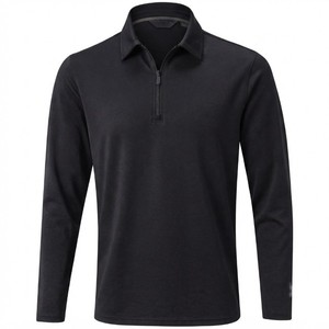 Polo de Punto de Manga Larga para Hombre, Color Sólido, Cierre de Cremallera de un Cuarto, Estilo Casual, Corte Regular, Transpirable, Personalizable - Product Image 2