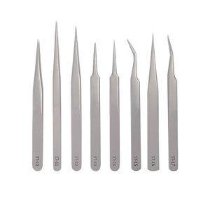 Pinzas de Acero Inoxidable para Cejas, Herramienta de Alta Precisión para Reparación de Extensiones de Pestañas Postizas - Product Image 1