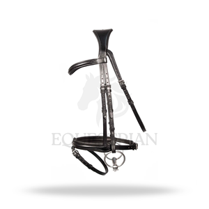 บังเหียนแบบ COMFORT FLASH ขนาดมาตรฐานสำหรับขี่ม้าแบบอังกฤษ เพื่อความสบายและการควบคุมของม้า - Product Image 3