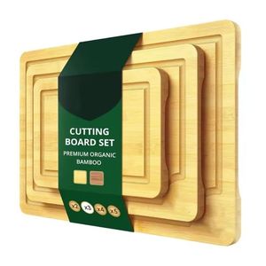 Planche à découper en bambou pur, best-seller, surface lisse, idéale pour la préparation de la viande, la préparation culinaire et la découpe de pâtisseries. - Product Image 2