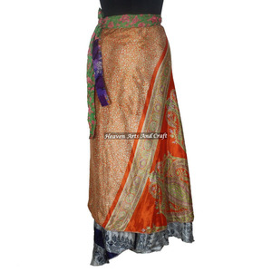 Nueva Falda Cruzada Vintage de Seda India, Estilo Bohemio, Vestido Mágico para Mujer, Prenda Reversible Multiusos Convertible - Product Image 6