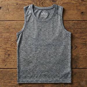 Débardeur de sport pour hommes en gros, séchage rapide, anti-humidité, gilet de fitness, logo personnalisé, maillot de musculation sans manches 100% coton - Product Image 5