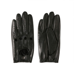 Guantes de Cuero para Hombre, de Piel de Oveja, para Conducir, Ciclismo, Pantalla Táctil, Motocicleta, Sin Forro, en Venta - Product Image 2