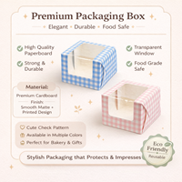 Vente en gros de boîtes à cupcakes avec fenêtre, capacité 12 cupcakes |   Boîte d'emballage pour muffins en carton blanc, boîte de boulangerie, durable, logo personnalisé, écologique