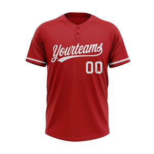 Maillot de baseball unisexe à deux boutons, uniforme d'entraînement 100 % polyester, séchage rapide, conception de logo d'équipe personnalisé, short de sport d'été imprimé - Product Image 2