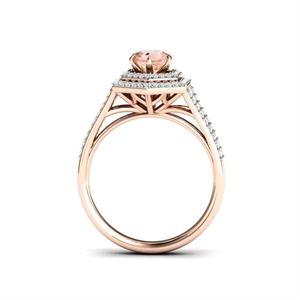 925 Sterling Silver Natural Peach Morganite Gemstone 6 Prong Silver Ring Setting Luxury Fine Design Custom Jewelry Making Supply - Product Image 3