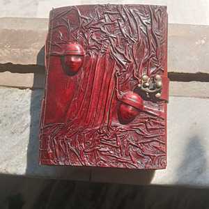 Handmade Pure Leather <b>Journal</b> with Handcrafted Artwork Vintage Leather <b>Notebook</b> Custom Handmade Leather Diary Wholesale Supplier - Product Image 2