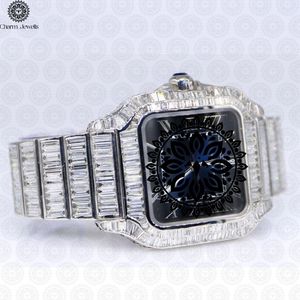 Charm Jewells Montre mécanique analogique de luxe pour homme en acier inoxydable avec verre cristal, cadran de 40 mm, résistance à l'eau 10 bars, date automatique - Product Image 1