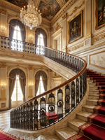 Luxuriöses Europäisches Design Eisen-Treppengeländer Balustrade Dekorativer Handlauf Lebenslange Garantie Rostbeständig Treppenhaus Hotel Grand