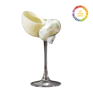Superior Seashell Glass Drinking Vessel For Luxury Tropical Resorts And Professional Event Supply Bulk Sale - Product Image 2