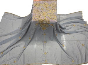 Hiyab para Mujeres Musulmanas, Dupatta de Chifón Bordado con Piedras, Bufanda Garbasar Floral Sólida, Accesorio para Uso Diario en Invierno, Transpirable y Cálido - Product Image 3