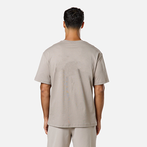 Hot Selling High Quality Fleece <b>100</b>% <b>Polyester</b> T-<b>shirt</b> Drop Shoulder Pure Color Neck Custom Printed Streetwear Short Sleeve Men - Product Image 5