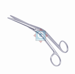 Ciseaux nasaux en acier inoxydable de haute qualité, 16 cm, bord angulaire lisse - Product Image 1