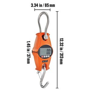 Digital Industrial Heavy-Duty Crane <b>Scale</b> 660 Lbs/300 kg Cast Aluminum Case with LCD Screen Handheld <b>Mini</b> - Product Image 4