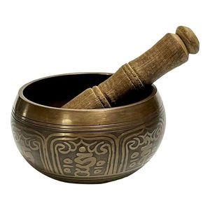 Cuenco Tibetano para Meditación - Cuenco de Sonido Metálico Forjado a Mano con Martillo y Cojín - Product Image 6