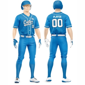Hot Selling Wholesale Premium Quality Breathable Fabric Baseball Uniform Customized Logo Sublimation Printing Baseball Uniform - Product Image 1