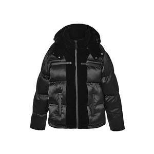Wholesale Customized <b>Zipper</b> Stand Collar Front Logo Unisex Winter Puffer <b>Jackets</b> 2026 - Product Image 2