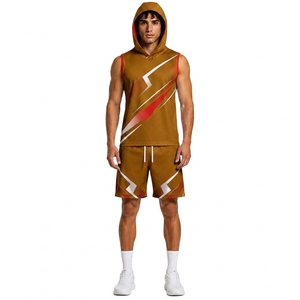 Professional 7 on 7 Sleeveless Hooded Football Jersey and Athletic Shorts Custom Uniform Set - Product Image 1