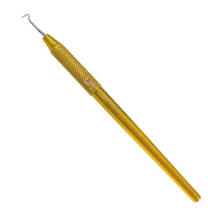 Herramienta de Tallado Dental # 2 Raspadores de amalgama y composite de acero inoxidable con mango dorado para modelado dental restaurativo - Product Image 3